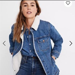 Madewell Oversized JeanJacket: Sherpa Edition